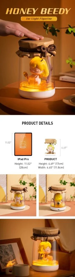 HONEY BEEDY Jar Light Figurine -Outlet Mega Plush Store 20230922 145957 738572 1200x4437