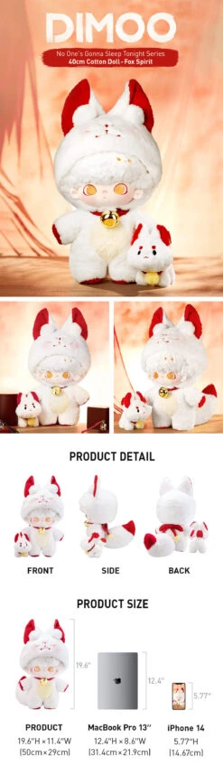 DIMOO: No One's Gonna Sleep Tonight Series-40cm Cotton Doll (Fox Spirit) -Outlet Mega Plush Store 20230927 113115 761647 1200x4170