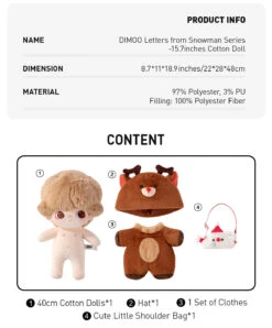 DIMOO Letters From Snowman Series -15.7 Inches Cotton Doll -Outlet Mega Plush Store 20231128 102750 928353 1200x1446
