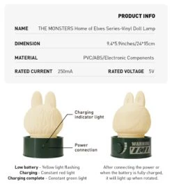 THE MONSTERS Home Of Elves Series-Vinyl Doll Lamp -Outlet Mega Plush Store 20231130 165520 588070 1200x1351