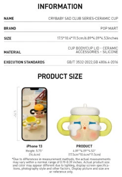 CRYBABY Sad Club Series-Ceramic Cup (Brown) -Outlet Mega Plush Store 20240102 161930 271192 1200x1732