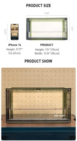 POP MART Assembled Display Container (Transparent Green) -Outlet Mega Plush Store 20240103 203525 751713 1200x2197