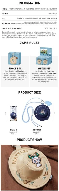THE MONSTERS FALL IN WILD SERIES-Bucket Hat Mini Bag BIind Box 30 THE MONSTERS FALL IN WILD SERIES-Bucket Hat Mini Bag BIind Box -Outlet Mega Plush Store 20240408 155555 808692 1200x3845
