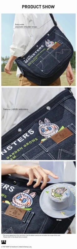 THE MONSTERS FALL IN WILD SERIES-Denim Messenger Bag -Outlet Mega Plush Store 20240408 160203 149519 1200x3887