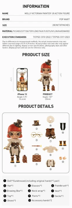 MOLLY Victorian Painter 1/8 Action Figure 14 MOLLY Victorian Painter 1/8 Action Figure -Outlet Mega Plush Store 20240425 143932 030934 1200x3443