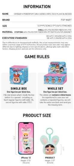 CRYBABY × Powerpuff Girls Series-Vinyl Face Plush Blind Box -Outlet Mega Plush Store 20240425 151339 870569 1200x2687