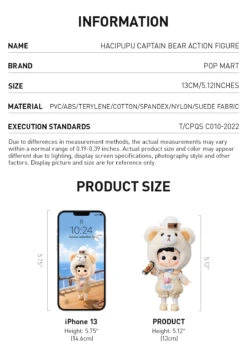 HACIPUPU Captain Bear Action Figure -Outlet Mega Plush Store 20240510 195132 226109 02 hacipupu captain bear action figure bjd pop mart us 02 1200x1698