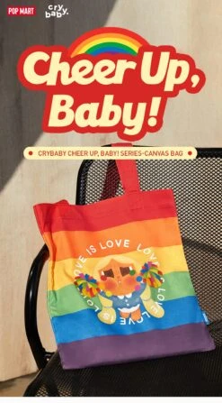 CRYBABY CHEER UP, BABY! SERIES-Canvas Bag -Outlet Mega Plush Store 20240511 150402 038036 crybaby cheer up baby series canvas bag details 01 1200x2174