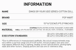 DIMOO By Your Side Series-Cotton Doll -Outlet Mega Plush Store 20240606 181210 221062 dimoo by your side series cotton doll accessories pop mart us details 3 1200x804