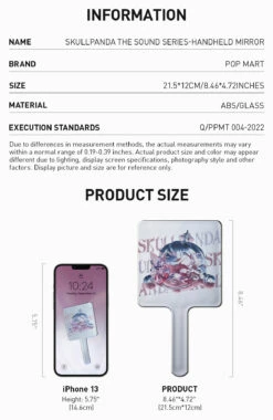 SKULLPANDA The Sound Series-Handheld Mirror 16 SKULLPANDA The Sound Series-Handheld Mirror -Outlet Mega Plush Store 20240621 103502 986555 skullpanda the sound series handheld mirror accessories pop mart us detail 02 1200x1848