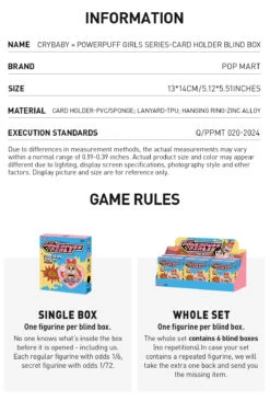 CRYBABY× Powerpuff Girls Series-Card Holder Blind Box -Outlet Mega Plush Store 20240621 113233 536671 crybaby powerpuff girls series card holder blind box blind boxes pop mart us details 4 1200x1778