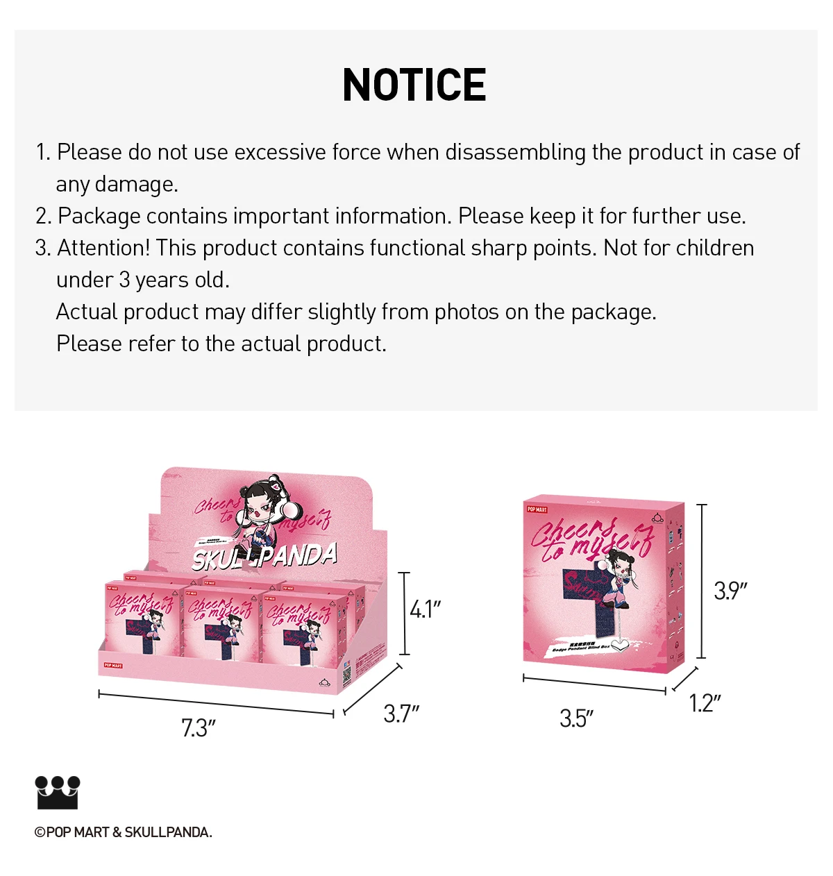 SKULLPANDA CHEERS TO MYSELF SERIES-Badge Pendant Blind Box 20 SKULLPANDA CHEERS TO MYSELF SERIES-Badge Pendant Blind Box - Image 20