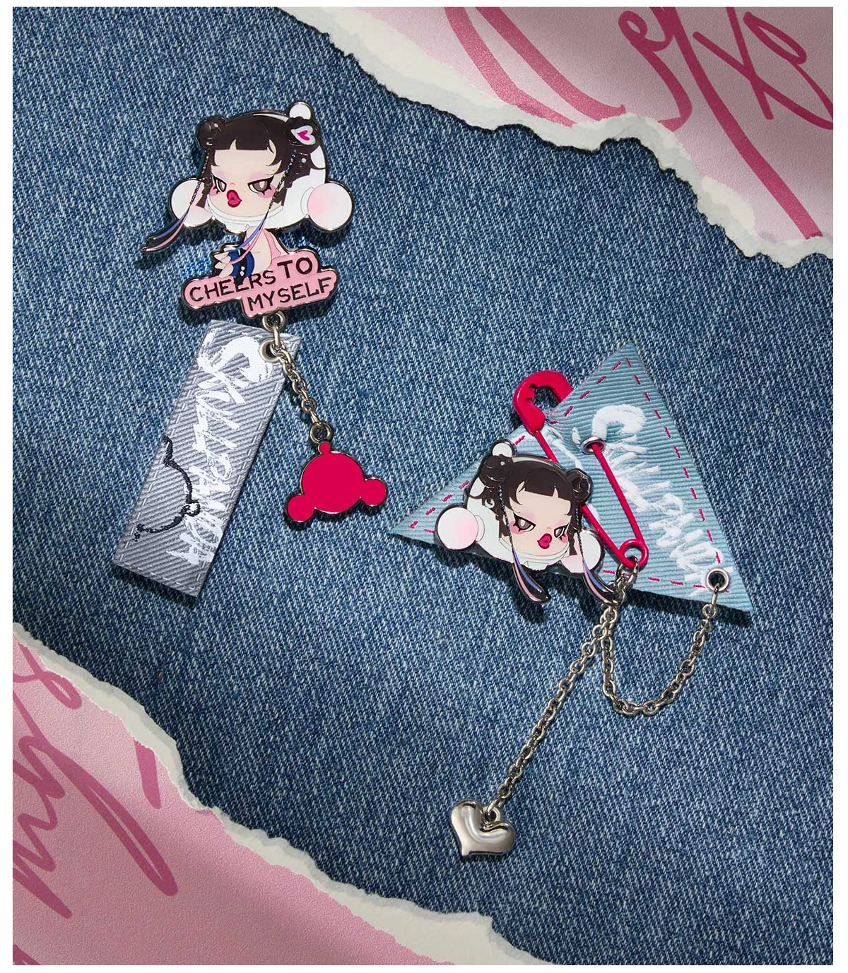 SKULLPANDA CHEERS TO MYSELF SERIES-Badge Pendant Blind Box 17 SKULLPANDA CHEERS TO MYSELF SERIES-Badge Pendant Blind Box - Image 17