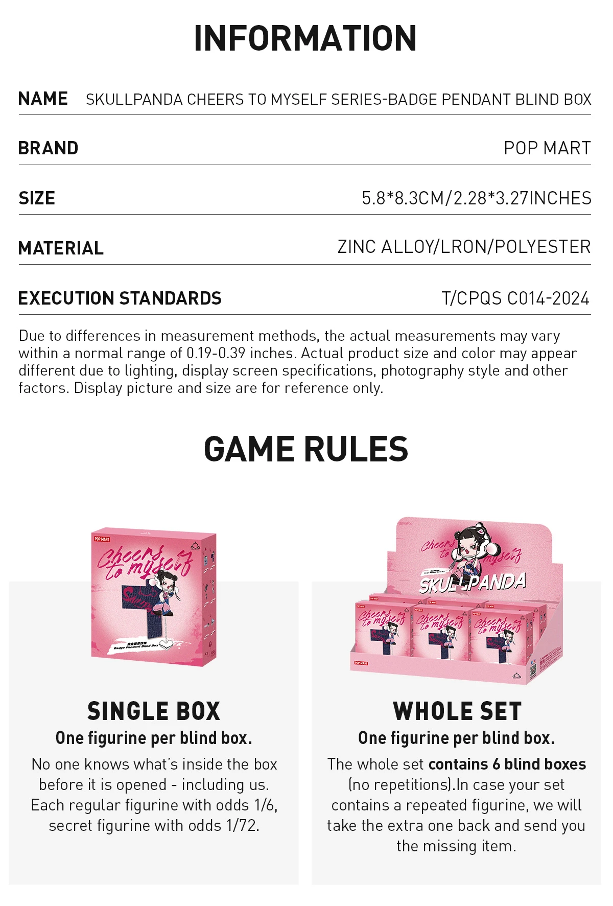 SKULLPANDA CHEERS TO MYSELF SERIES-Badge Pendant Blind Box 14 SKULLPANDA CHEERS TO MYSELF SERIES-Badge Pendant Blind Box - Image 14