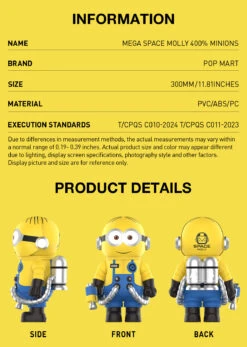 MEGA SPACE MOLLY 400% Minions 29 MEGA SPACE MOLLY 400% Minions -Outlet Mega Plush Store 20240905 142439 286718 mega space molly 400 minions mega details pop mart us 02 1200x1687