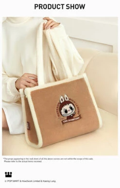 Classic Bag Series- LABUBU Plush Tote Bag (Brown) -Outlet Mega Plush Store 20240912 173229 943086 classic bag series labubu plush tote bag brown accessories pop mart us detail 03 1200x1882