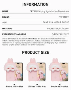CRYBABY Crying Again Series-Phone Case -Outlet Mega Plush Store 20240924 190338 512880 crybaby crying again series phone case accessories pop mart us detail 02 1200x1516