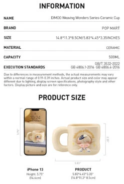 DIMOO Weaving Wonders Series-Ceramic Cup -Outlet Mega Plush Store 20240926 150649 982935 dimoo weaving wonders series ceramic cup accessories pop mart us detail 02 1200x1779