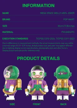 MEGA SPACE MOLLY 400% JOKER -Outlet Mega Plush Store 20240929 113730 249716 02 mega space molly 400 joker mega 400 popmart us 1200x1677