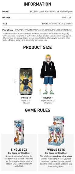 BAZBON Label Plan Series 1/8 Action Figure -Outlet Mega Plush Store 20241015 114421 566724 bazbon label plan series 1 8 action figure blind boxes pop mart us detail 05 1200x2760