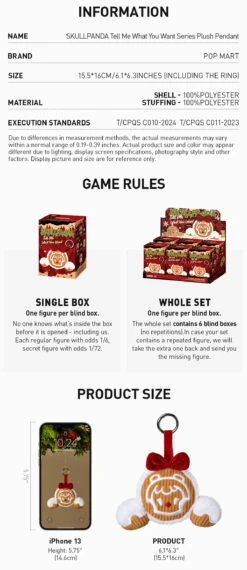 SKULLPANDA Tell Me What You Want Series Plush Pendant 33 SKULLPANDA Tell Me What You Want Series Plush Pendant -Outlet Mega Plush Store 20241104 182250 826231 skullpanda tell me what you want series plush pendant accessories pop mart us detail 04 1200x2770