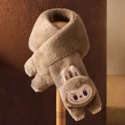 Warm Fluffy Holiday Series- LABUBU Plush Scarf -Outlet Mega Plush Store 20241111 100702 635399 warm fluffy holiday series labubu plush scarf accessories pop mart us scene 2 1200x1200