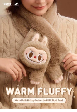 Warm Fluffy Holiday Series- LABUBU Plush Scarf -Outlet Mega Plush Store 20241111 100712 506246 warm fluffy holiday series labubu plush scarf accessories pop mart us detail 01 1200x1737
