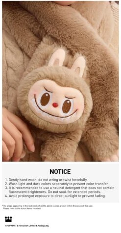 Warm Fluffy Holiday Series- LABUBU Plush Scarf -Outlet Mega Plush Store 20241111 100712 736358 warm fluffy holiday series labubu plush scarf accessories pop mart us detail 04 1200x2319