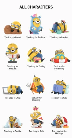 Minions Lazy Every Day Series Figures -Outlet Mega Plush Store 20241129 095916 571067 minions lazy every day series figures blind boxes details popmart us 3 1200x2275