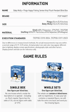 Baby Molly × Pingu Happy Fishing Series-Vinyl Plush Pendant Blind Box -Outlet Mega Plush Store 20241129 103236 166691 baby molly pingu happy fishing series vinyl plush pendant blind box blind boxes details popmart us 03 1200x1917