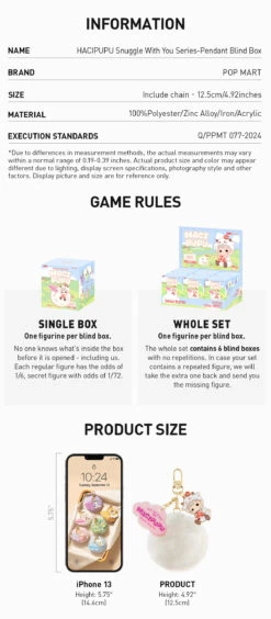 HACIPUPU Snuggle With You Series-Pendant Blind Box -Outlet Mega Plush Store 20241231 141219 207110 3 hacipupu snuggle with you series pendant blind box accessories details popmart us 1200x2739