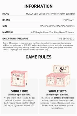 MOLLY Daily Look Series-Phone Charm Blind Box 33 MOLLY Daily Look Series-Phone Charm Blind Box -Outlet Mega Plush Store 20250102 163041 099522 3 molly daily look series phone charm blind box accessories details popmart us 1200x1813