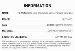 THE MONSTERS Let's Checkmate Series-Pendant Blind Box 33 THE MONSTERS Let's Checkmate Series-Pendant Blind Box -Outlet Mega Plush Store 20250123 115851 094099 4 the monsters let s checkmate series pendant blind box accessories details popmart us 1200x832
