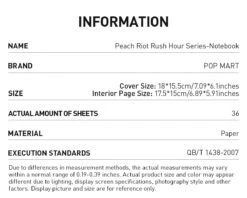 Peach Riot Rush Hour Series-Notebook -Outlet Mega Plush Store 20250213 161324 612374 2 peach riot rush hour series notebook accessories details popmart us 1200x964