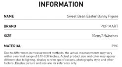 Sweet Bean Easter Bunny Figure -Outlet Mega Plush Store 20250303 172603 014627 3 sweet bean easter bunny figure figurine details popmart us 1200x656
