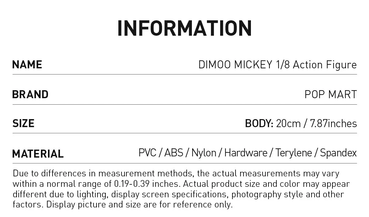 DIMOO MICKEY 1/8 Action Figure 9 DIMOO MICKEY 1/8 Action Figure - Image 9
