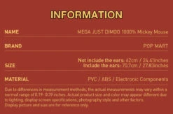 MEGA JUST DIMOO 1000% Mickey Mouse 27 MEGA JUST DIMOO 1000% Mickey Mouse -Outlet Mega Plush Store 20250307 142122 618726 2 mega just dimoo 1000 mickey mouse mega details popmart us 1200x790