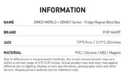 DIMOO WORLD × DISNEY Series-Fridge Magnet Blind Box -Outlet Mega Plush Store 20250317 100520 262016 4 dimoo world disney series fridge magnet blind box accessories details popmart us 1200x722