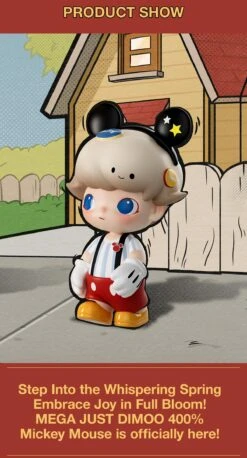 MEGA JUST DIMOO 400% Mickey Mouse -Outlet Mega Plush Store 20250317 142654 571120 5 mega just dimoo 400 mickey mouse mega details popmart us 1200x2224