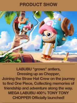 MEGA LABUBU 400% TONY TONY CHOPPER -Outlet Mega Plush Store 20250410 140406 033559 03 mega labubu 400 tony tony chopper mega details popmart us 1200x1598