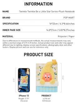 Twinkle Twinkle Be A Little Star Series-Plush Handbooks -Outlet Mega Plush Store 20250411 170743 937540 3 twinkle twinkle be a little star series plush notebook accessories details popmart us 1200x1642