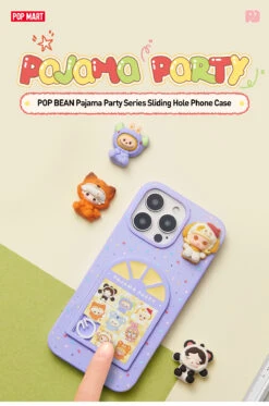 POP BEAN Pajama Party Sliding Hole Phone Case -Outlet Mega Plush Store 20250411 173123 210805 01 pop bean pajama party sliding hole phone case accessories details popmart us 1200x1810