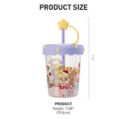 POP BEAN Pajama Party Double Layered Shaking Straw Cup -Outlet Mega Plush Store 20250411 173307 896604 03 pop bean pajama party series double layered shakirg straw cup accessories details popmart us 1200x1128