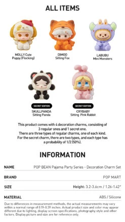 Bubble Cute Particle Pajama Party Series Decorative Buckle Set 11 Bubble Cute Particle Pajama Party Series Decorative Buckle Set -Outlet Mega Plush Store 20250411 173747 463515 02 pop bean pajama party series decoration charm set accessories details popmart us 1200x2131