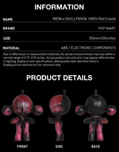 MEGA α SKULLPANDA 1000% Red Crystal 16 MEGA α SKULLPANDA 1000% Red Crystal -Outlet Mega Plush Store 20250428 145006 915159 02 mega skullpanda 1000 red crystal mega details popmart us 1200x1532
