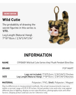 CRYBABY Wild But Cutie Series - Vinyl Plush Pendant Blind Box -Outlet Mega Plush Store 20250509 181144 128770 3 crybaby wild but cutie series vinyl plush pendant blind box plush toys details popmart us 1200x1485