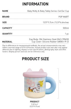 Baby Molly & Baby Tabby Series-Cat Ear Cup -Outlet Mega Plush Store 20250516 114210 623528 2 baby molly baby tabby series cat ear cup accessories details popmart us 1200x1829