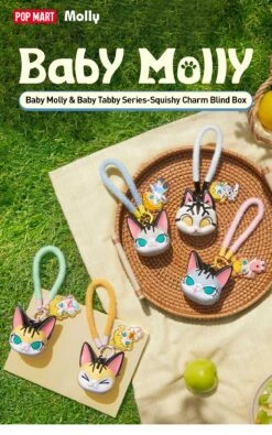 Baby Molly & Baby Tabby Series-Pinch Pendant Blind Box -Outlet Mega Plush Store 20250516 115941 187348 1 baby molly baby tabby series squishy charm blind box accessories details popmart us 1200x1917