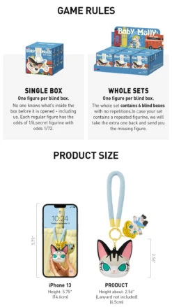 Baby Molly & Baby Tabby Series-Pinch Pendant Blind Box -Outlet Mega Plush Store 20250516 115941 558964 4 baby molly baby tabby series squishy charm blind box accessories details popmart us 1200x2133