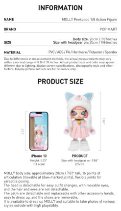 MOLLY Peekaboo 1/8 Action Figure 33 MOLLY Peekaboo 1/8 Action Figure -Outlet Mega Plush Store 20250516 150907 729656 5 molly peekaboo 1 8 action figure bjd details popmart us 1200x2090